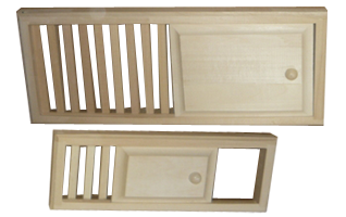 Вентиляционная решетка для парной с задвижкой 