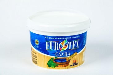 Лак защитно-декоративный для дерева "Евротекс САУНА" 2,5кг