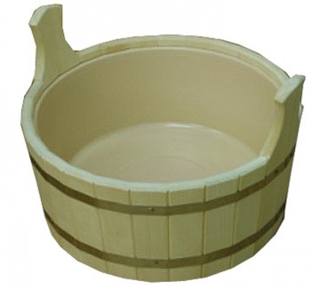 Шайка двуручная 17 л с пластиковой вставкой