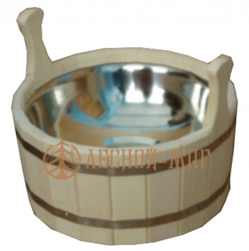 Шайка двуручная 7 л с нержавеющей вставкой