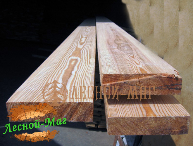 Обрезная доска лиственница 25х150х6м