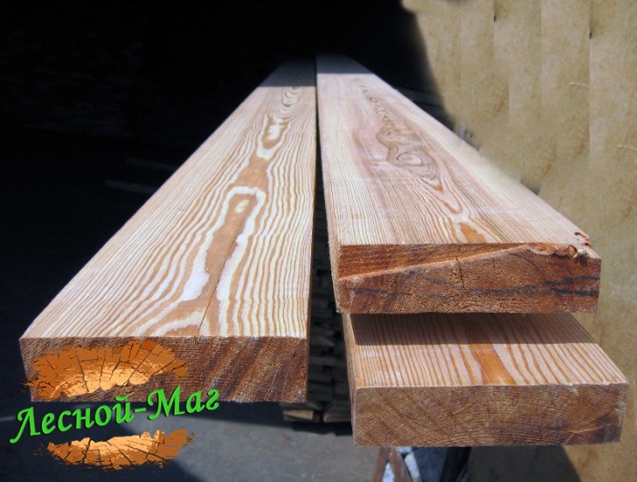 Обрезная доска лиственница 25х150х6м