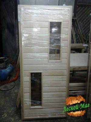 Дверь липа со стеклом