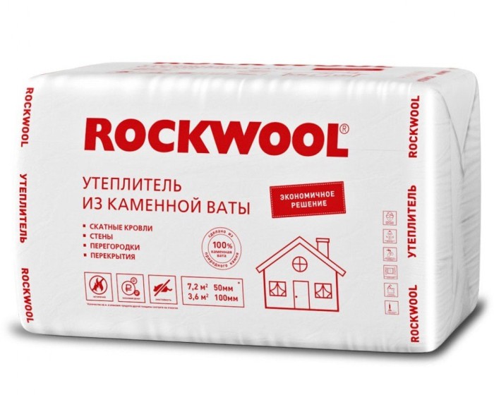 Утеплитель Rockwool Лайт Баттс Эконом 1000х600х50 мм