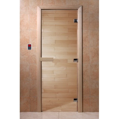 Стеклянные дверь прозрачная