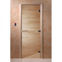 Стеклянные дверь прозрачная